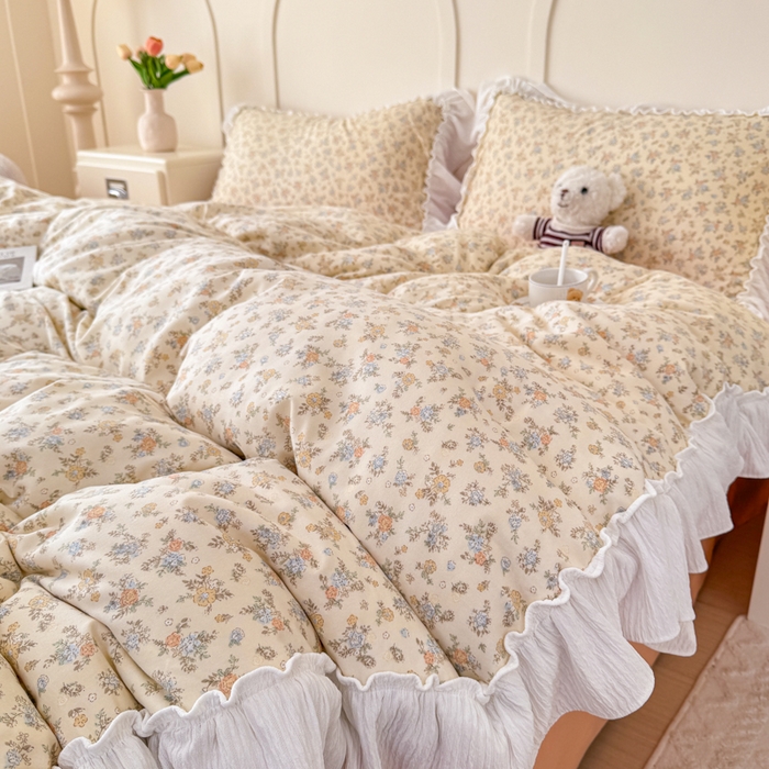 91家纺网 家纺一手货源 找家纺 橘子家 2026新款柔肤棉床单四件套 知否