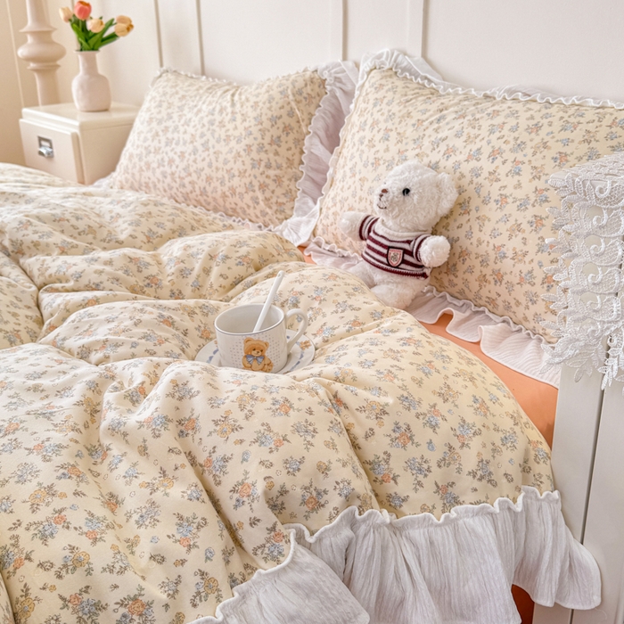 91家纺网 家纺一手货源 找家纺 橘子家 2026新款柔肤棉床单四件套 知否