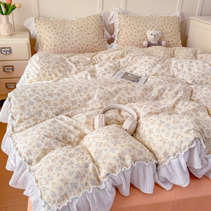 91家纺网 家纺一手货源 找家纺 橘子家 2026新款柔肤棉床单四件套 知否