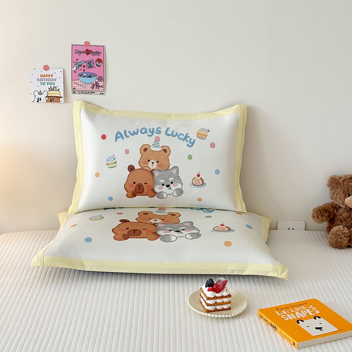 嗨生活 2026新款大版加密冰丝枕套儿童枕套幼儿园枕套单品枕套枕套单件 小可爱