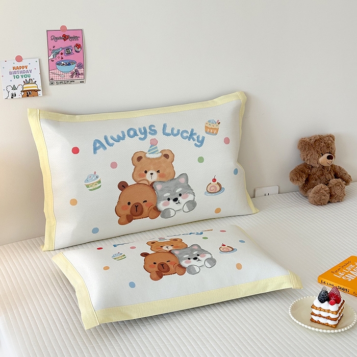 91家纺网 家纺一手货源 找家纺 嗨生活 2026新款大版加密冰丝枕套儿童枕套幼儿园枕套单品枕套枕套单件 小可爱