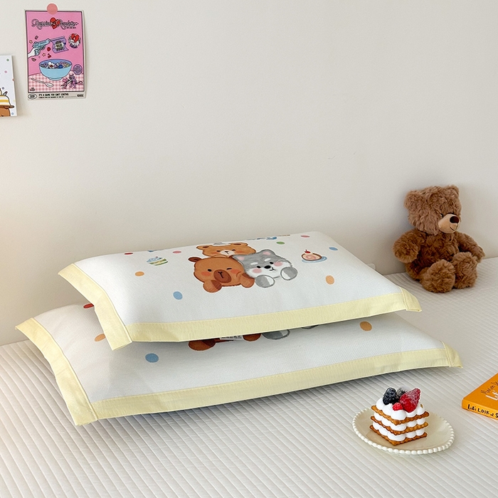 91家纺网 家纺一手货源 找家纺 嗨生活 2026新款大版加密冰丝枕套儿童枕套幼儿园枕套单品枕套枕套单件 小可爱