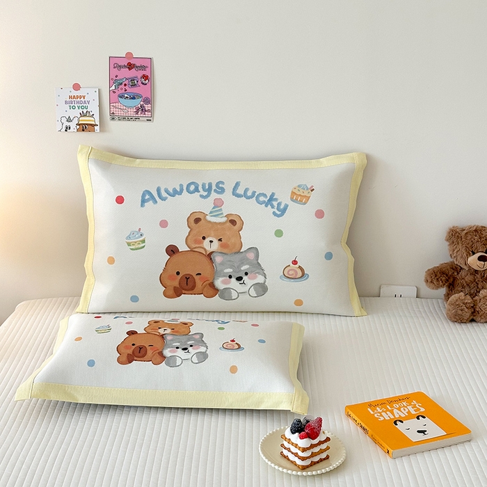 91家纺网 家纺一手货源 找家纺 嗨生活 2026新款大版加密冰丝枕套儿童枕套幼儿园枕套单品枕套枕套单件 小可爱