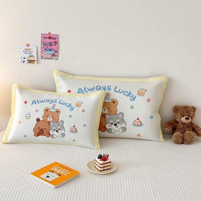 91家纺网 家纺一手货源 找家纺 嗨生活 2026新款大版加密冰丝枕套儿童枕套幼儿园枕套单品枕套枕套单件 小可爱