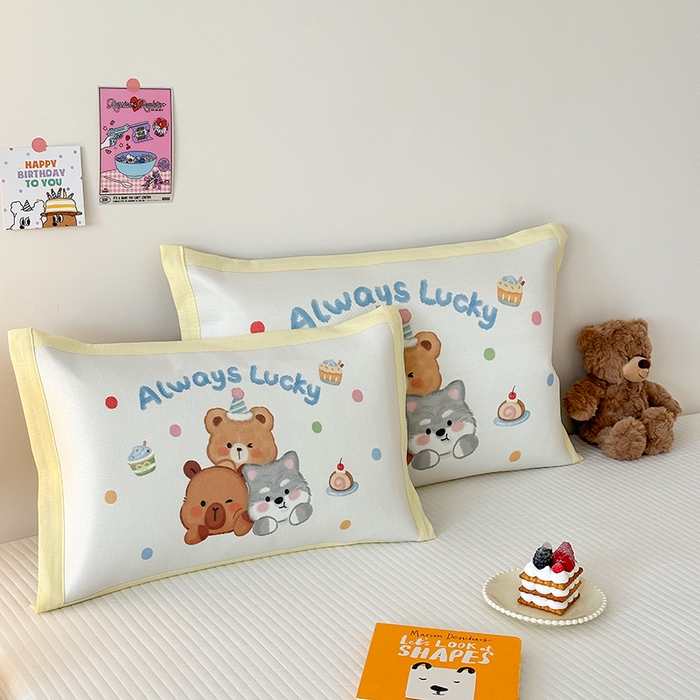 91家纺网 家纺一手货源 找家纺 嗨生活 2026新款大版加密冰丝枕套儿童枕套幼儿园枕套单品枕套枕套单件 小可爱