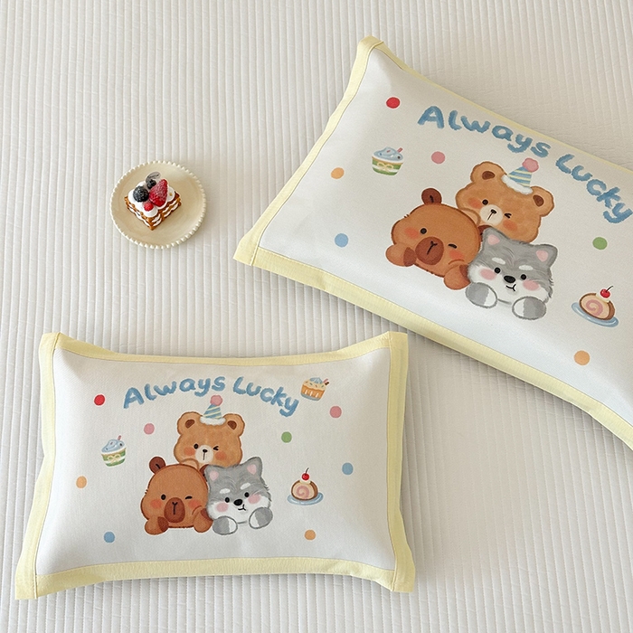 91家纺网 家纺一手货源 找家纺 嗨生活 2026新款大版加密冰丝枕套儿童枕套幼儿园枕套单品枕套枕套单件 小可爱