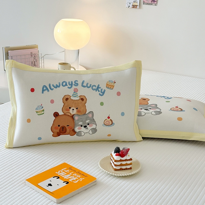 91家纺网 家纺一手货源 找家纺 嗨生活 2026新款大版加密冰丝枕套儿童枕套幼儿园枕套单品枕套枕套单件 小可爱