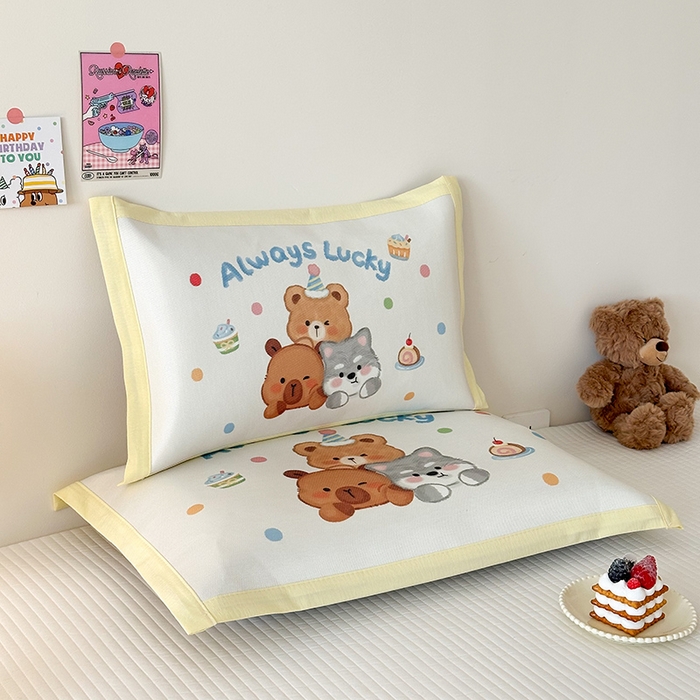 91家纺网 家纺一手货源 找家纺 嗨生活 2026新款大版加密冰丝枕套儿童枕套幼儿园枕套单品枕套枕套单件 小可爱