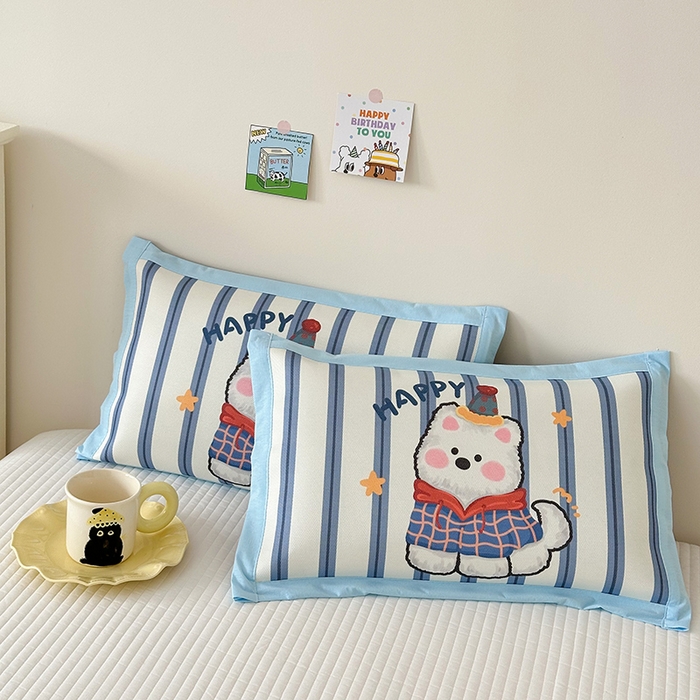 91家纺网 家纺一手货源 找家纺 嗨生活 2026新款大版加密冰丝枕套儿童枕套幼儿园枕套单品枕套枕套单件 雪地狗