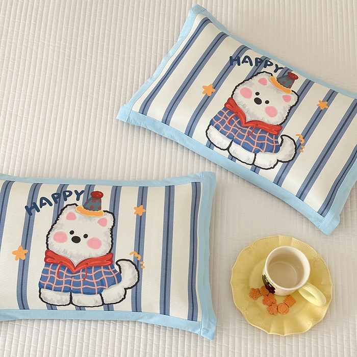 91家纺网 家纺一手货源 找家纺 嗨生活 2026新款大版加密冰丝枕套儿童枕套幼儿园枕套单品枕套枕套单件 雪地狗