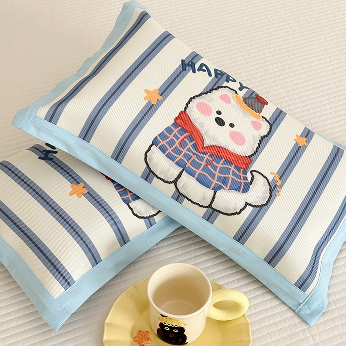 91家纺网 家纺一手货源 找家纺 嗨生活 2026新款大版加密冰丝枕套儿童枕套幼儿园枕套单品枕套枕套单件 雪地狗