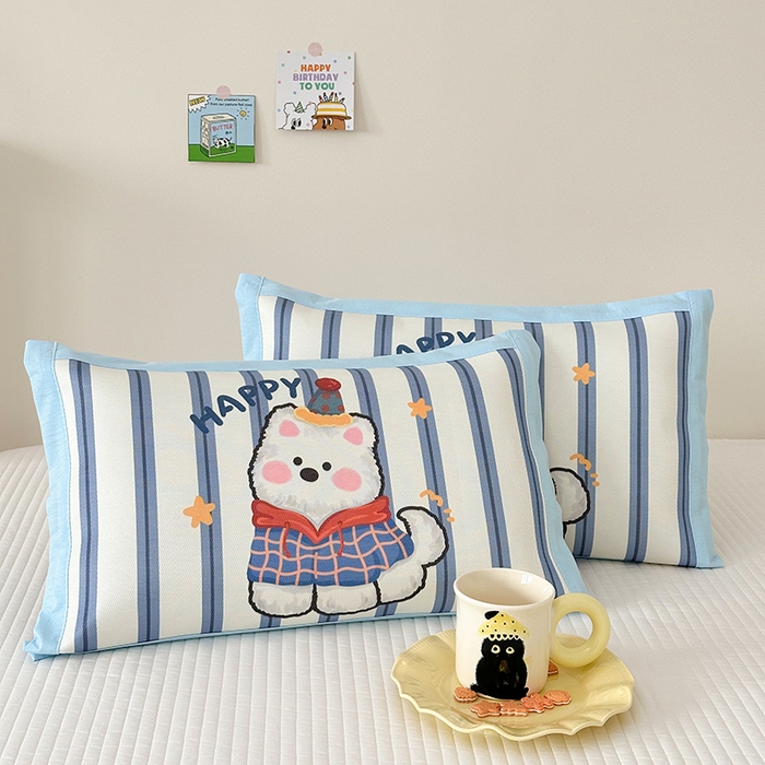 91家纺网 家纺一手货源 找家纺 嗨生活 2026新款大版加密冰丝枕套儿童枕套幼儿园枕套单品枕套枕套单件 雪地狗