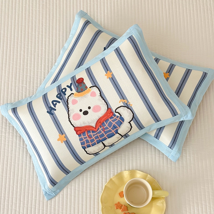 91家纺网 家纺一手货源 找家纺 嗨生活 2026新款大版加密冰丝枕套儿童枕套幼儿园枕套单品枕套枕套单件 雪地狗