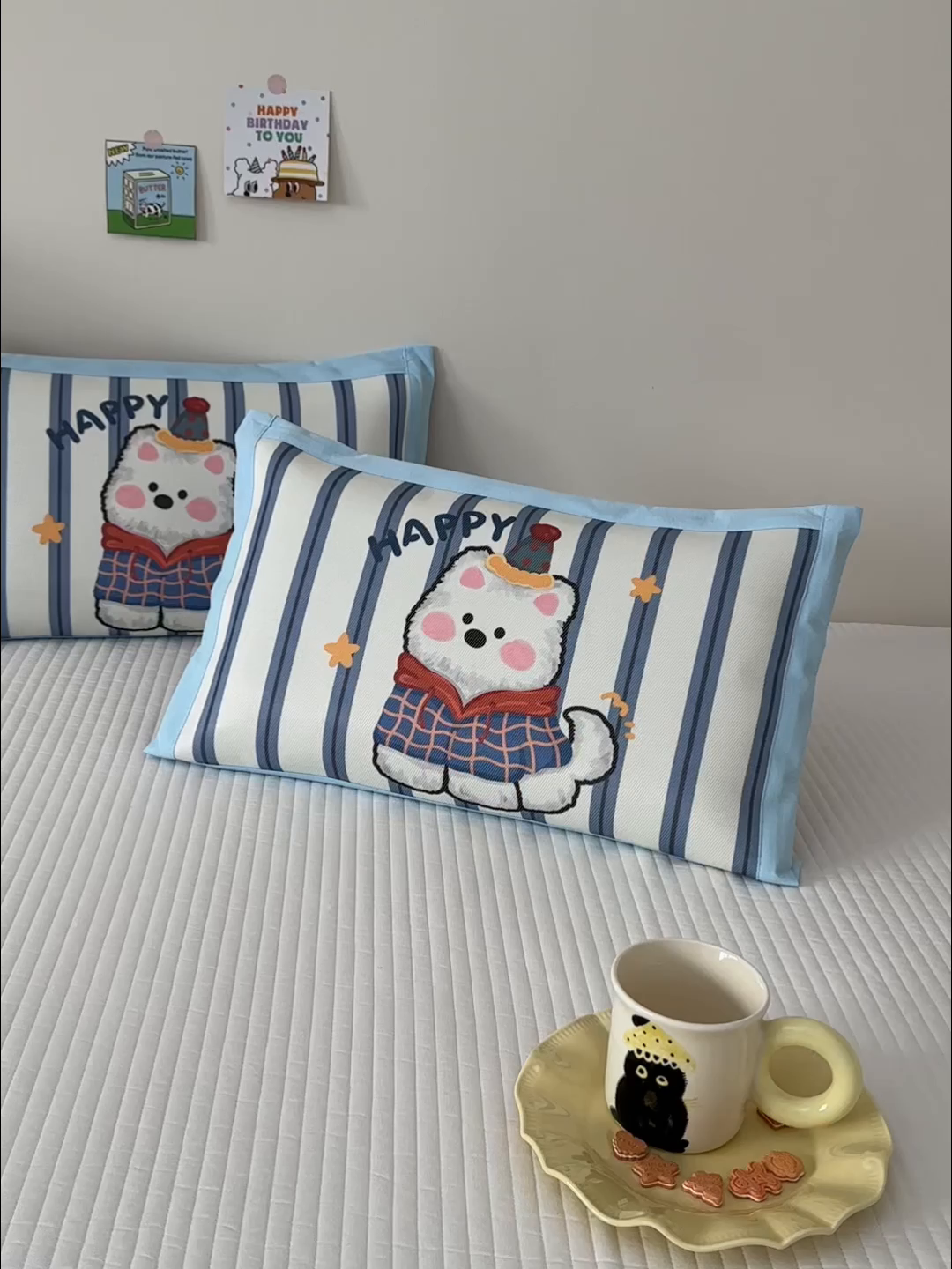 91家纺网 家纺一手货源 找家纺 嗨生活 2026新款大版加密冰丝枕套儿童枕套幼儿园枕套单品枕套枕套单件 雪地狗