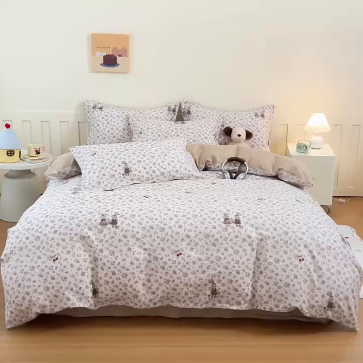 91家纺网 家纺一手货源 找家纺 （总）梦纤绒 2026新款全棉纯棉印花四件套