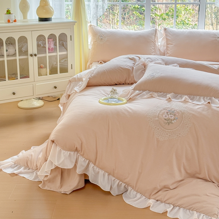 91家纺网 家纺一手货源 找家纺 橘子家 2026新款蛋白棉四件套-维纳斯 维纳斯-驼