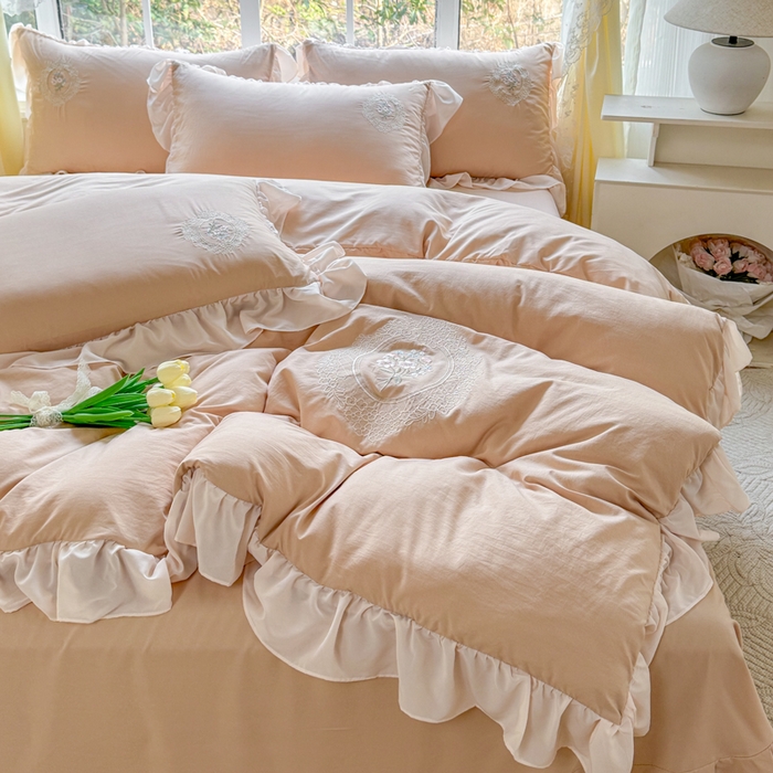 91家纺网 家纺一手货源 找家纺 橘子家 2026新款蛋白棉四件套-维纳斯 维纳斯-驼