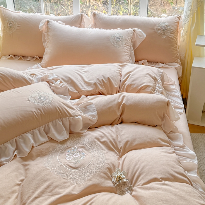 91家纺网 家纺一手货源 找家纺 橘子家 2026新款蛋白棉四件套-维纳斯 维纳斯-驼