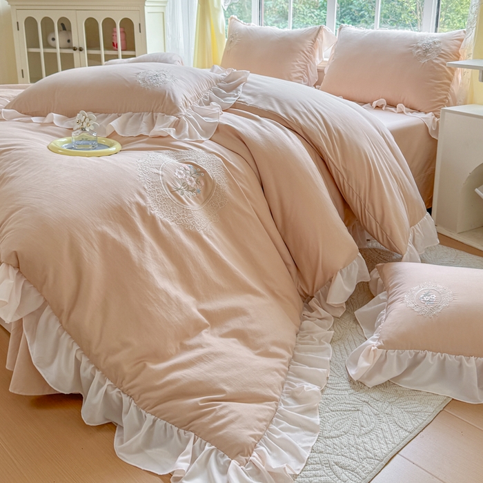 91家纺网 家纺一手货源 找家纺 橘子家 2026新款蛋白棉四件套-维纳斯 维纳斯-驼