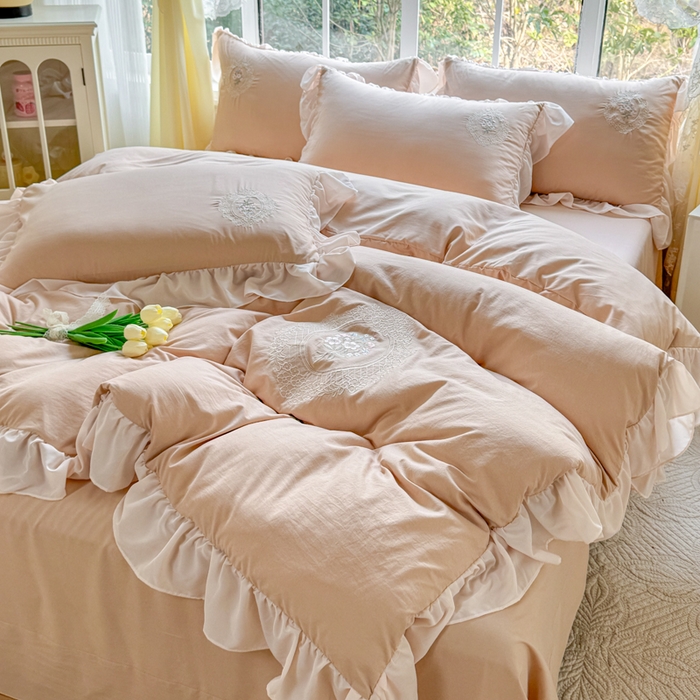 91家纺网 家纺一手货源 找家纺 橘子家 2026新款蛋白棉四件套-维纳斯 维纳斯-驼