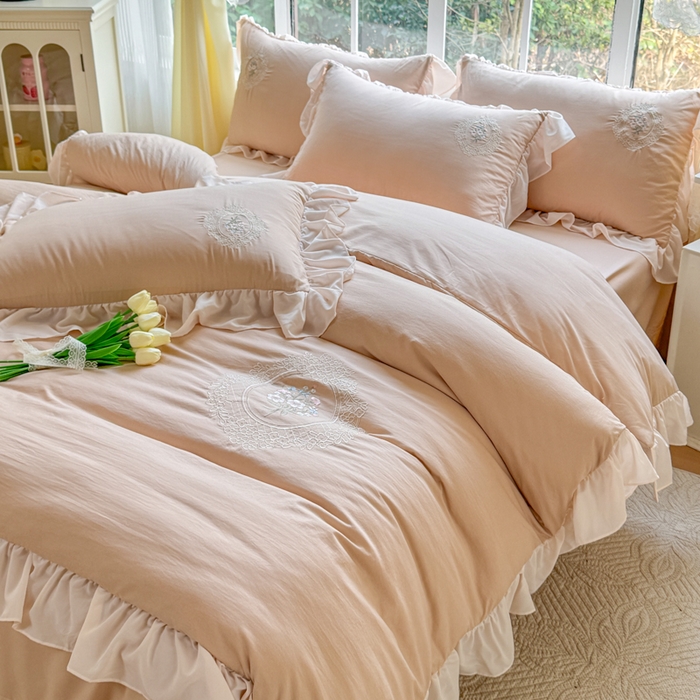 91家纺网 家纺一手货源 找家纺 橘子家 2026新款蛋白棉四件套-维纳斯 维纳斯-驼