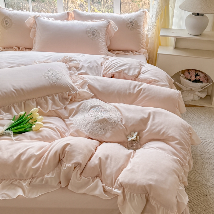 91家纺网 家纺一手货源 找家纺 橘子家 2026新款蛋白棉四件套-维纳斯 维纳斯-玉