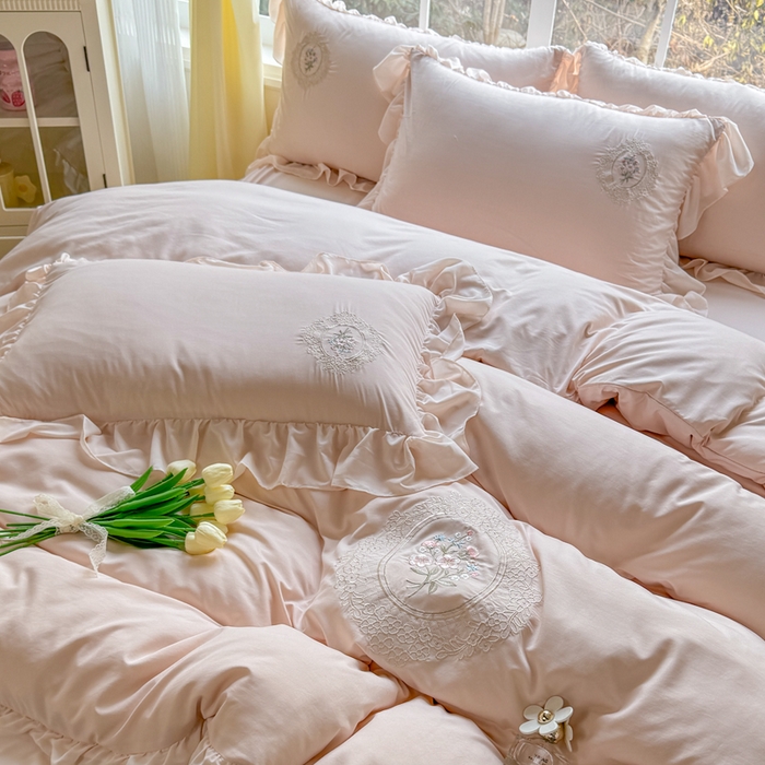 91家纺网 家纺一手货源 找家纺 橘子家 2026新款蛋白棉四件套-维纳斯 维纳斯-玉