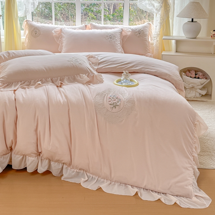 91家纺网 家纺一手货源 找家纺 橘子家 2026新款蛋白棉四件套-维纳斯 维纳斯-玉