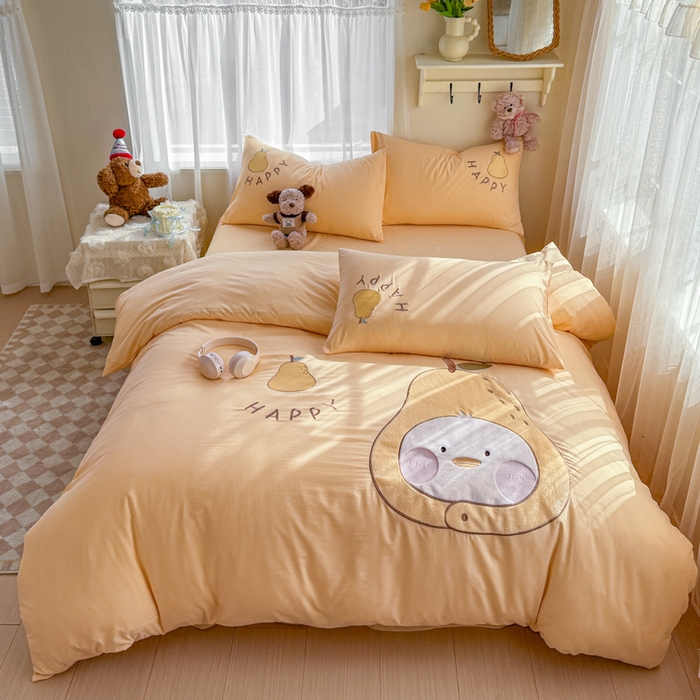 91家纺网 家纺一手货源 找家纺 （总）橘子家 2026新款卡通绣花四件套