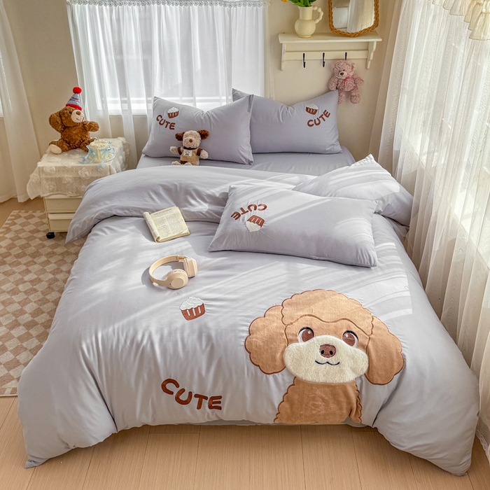 91家纺网 家纺一手货源 找家纺 （总）橘子家 2026新款卡通绣花四件套