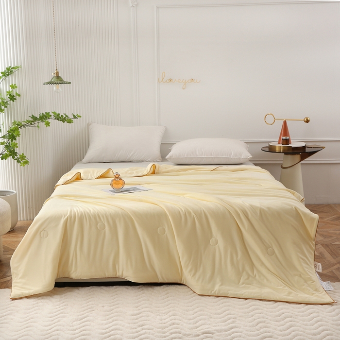 91家纺网 家纺一手货源 找家纺 （总）薇玛仕 2026新款A类牛奶丝针织棉印花大豆夏凉被空调被儿童被