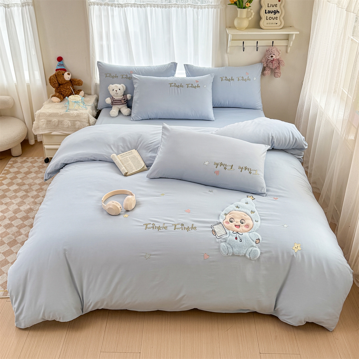 91家纺网 家纺一手货源 找家纺 （总）橘子家 2026新款卡通绣花四件套