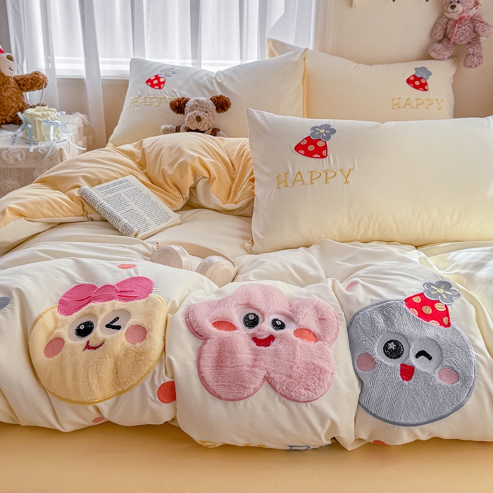 91家纺网 家纺一手货源 找家纺 （总）橘子家 2026新款卡通绣花四件套