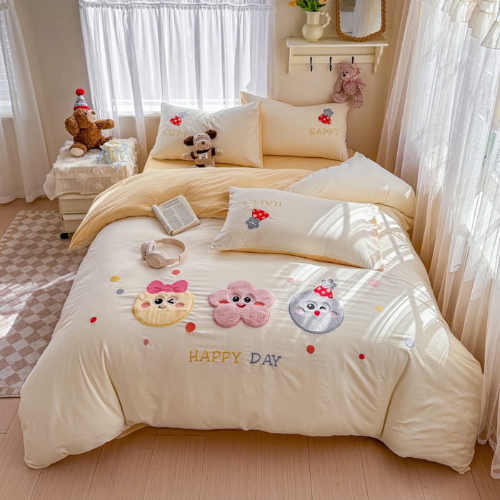 91家纺网 家纺一手货源 找家纺 （总）橘子家 2026新款全棉雪纺四件套