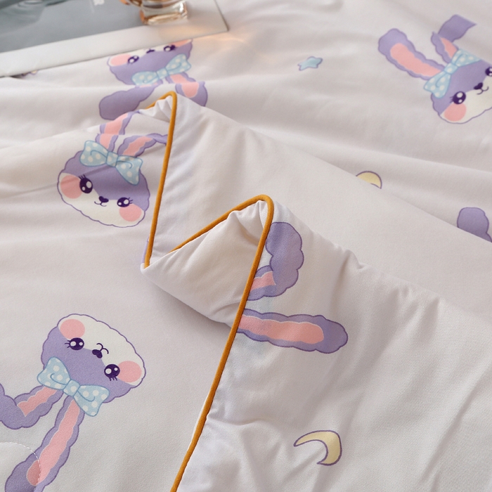 91家纺网 家纺一手货源 找家纺 薇玛仕 2026新款A类牛奶丝针织棉印花大豆夏凉被空调被儿童被 黛西兔