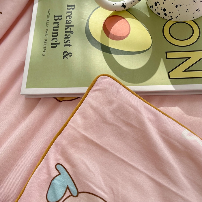 91家纺网 家纺一手货源 找家纺 薇玛仕 2026新款A类牛奶丝针织棉印花大豆夏凉被空调被儿童被 粉色女孩