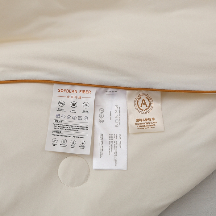 91家纺网 家纺一手货源 找家纺 薇玛仕 2026新款A类牛奶丝针织棉印花大豆夏凉被空调被儿童被 奶盖白