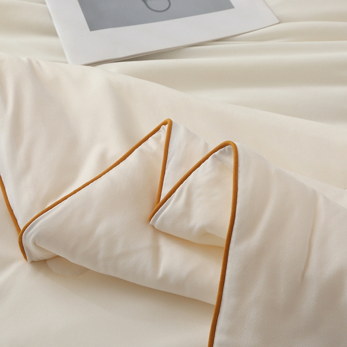 91家纺网 家纺一手货源 找家纺 薇玛仕 2026新款A类牛奶丝针织棉印花大豆夏凉被空调被儿童被 奶盖白