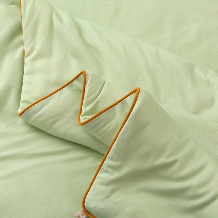 91家纺网 家纺一手货源 找家纺 薇玛仕 2026新款A类牛奶丝针织棉印花大豆夏凉被空调被儿童被 青草绿