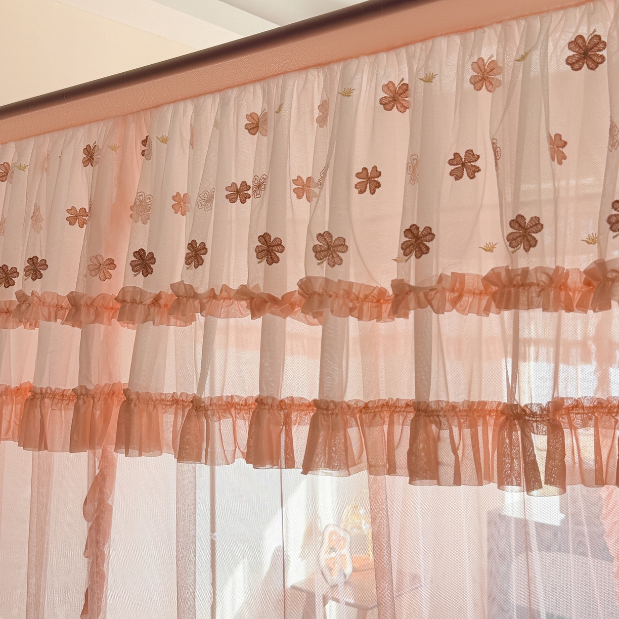 91家纺网 家纺一手货源 找家纺 都市缘蚊帐 2026年新款202四叶草绣花落地宫廷蚊帐1.5m 1.8m 202四叶草-玉色