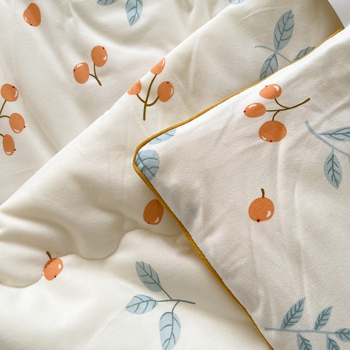 91家纺网 家纺一手货源 找家纺 薇玛仕 2026新款A类牛奶丝针织棉印花大豆夏凉被空调被儿童被 硕果