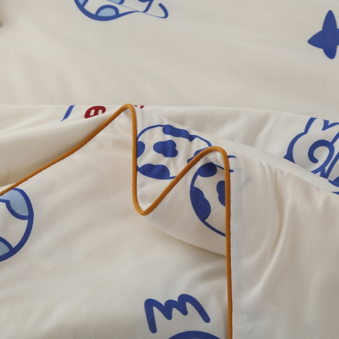 91家纺网 家纺一手货源 找家纺 薇玛仕 2026新款A类牛奶丝针织棉印花大豆夏凉被空调被儿童被 太空熊