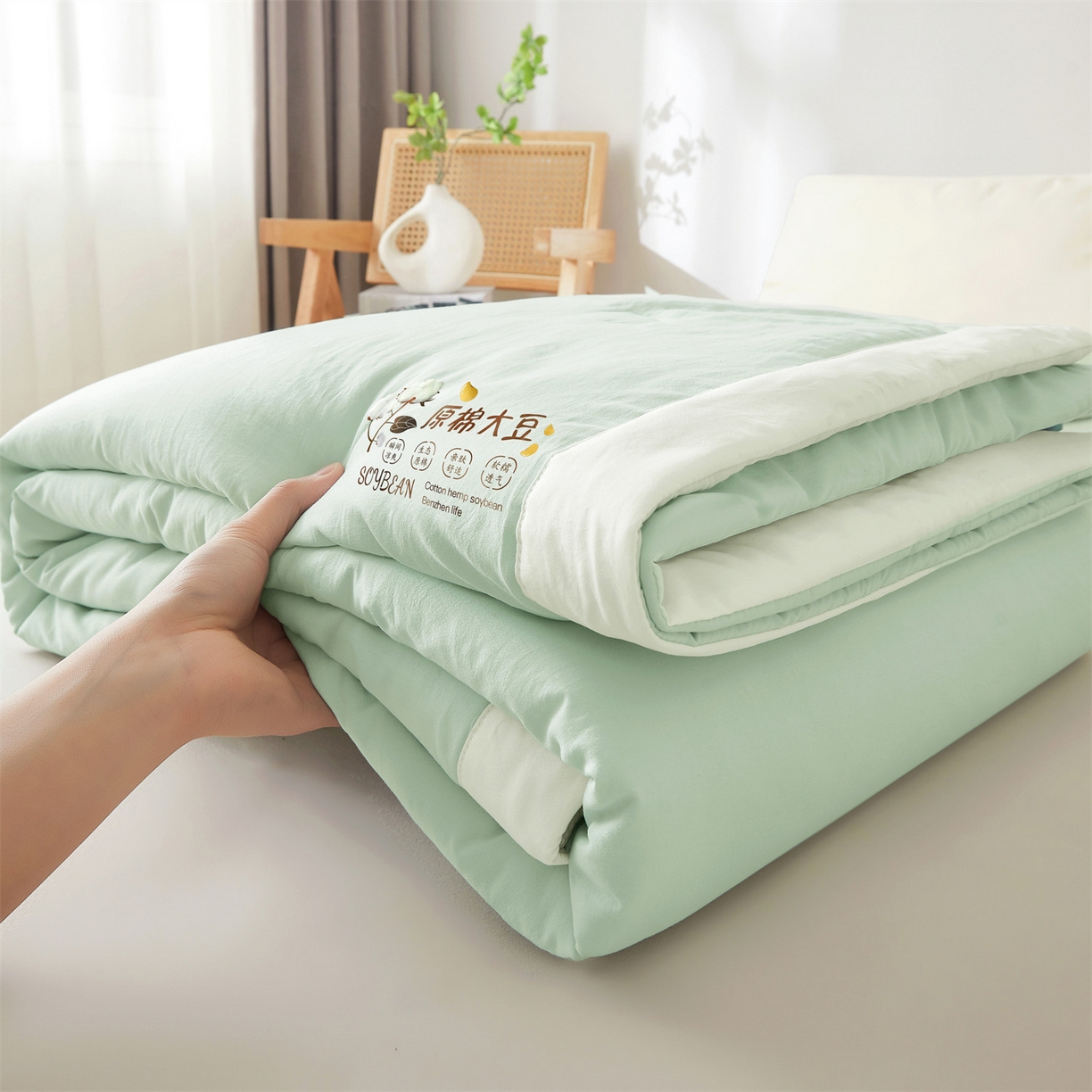 91家纺网 家纺一手货源 找家纺 （总）招财星家纺 2025新款水洗棉新疆棉花被直播a类水洗棉被子冬被芯春秋被夏被学生被子（含买家秀质检报告）