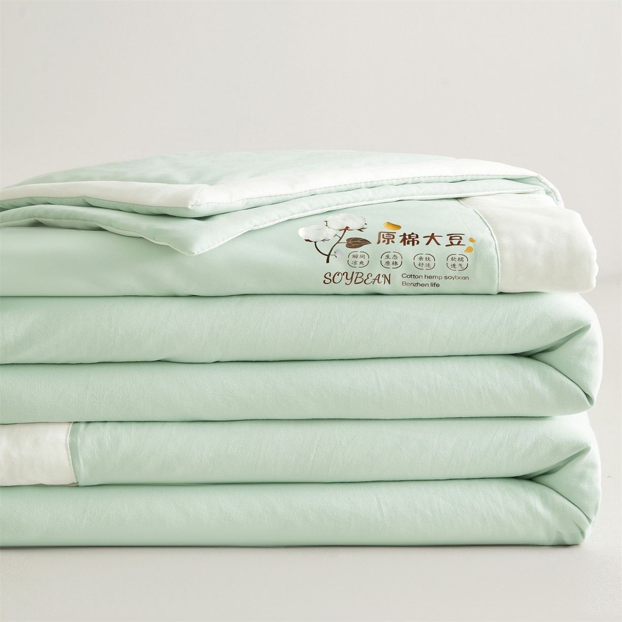 91家纺网 家纺一手货源 找家纺 （总）招财星家纺 2026新款国标A类棉麻大豆纤维手包边夏凉被夏被空调被子被芯直播爆款【含质检报告买家秀】