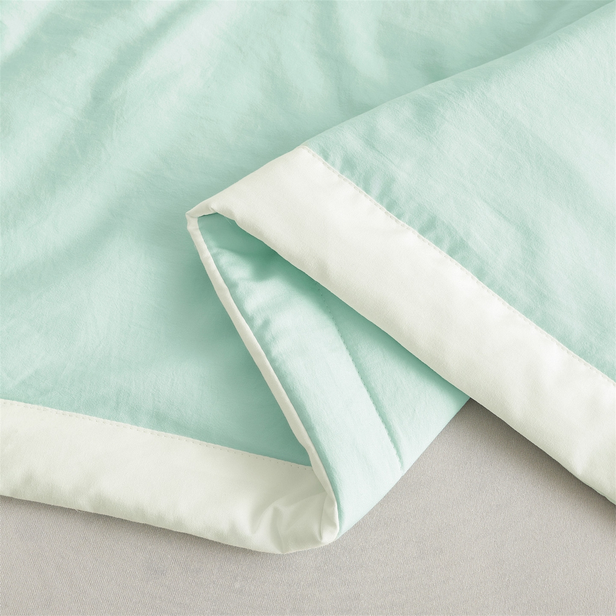 91家纺网 家纺一手货源 找家纺 招财星家纺 2026新款国标A类棉麻大豆纤维手包边夏凉被夏被空调被子被芯直播爆款【含质检报告买家秀】 洛汐-湖水蓝