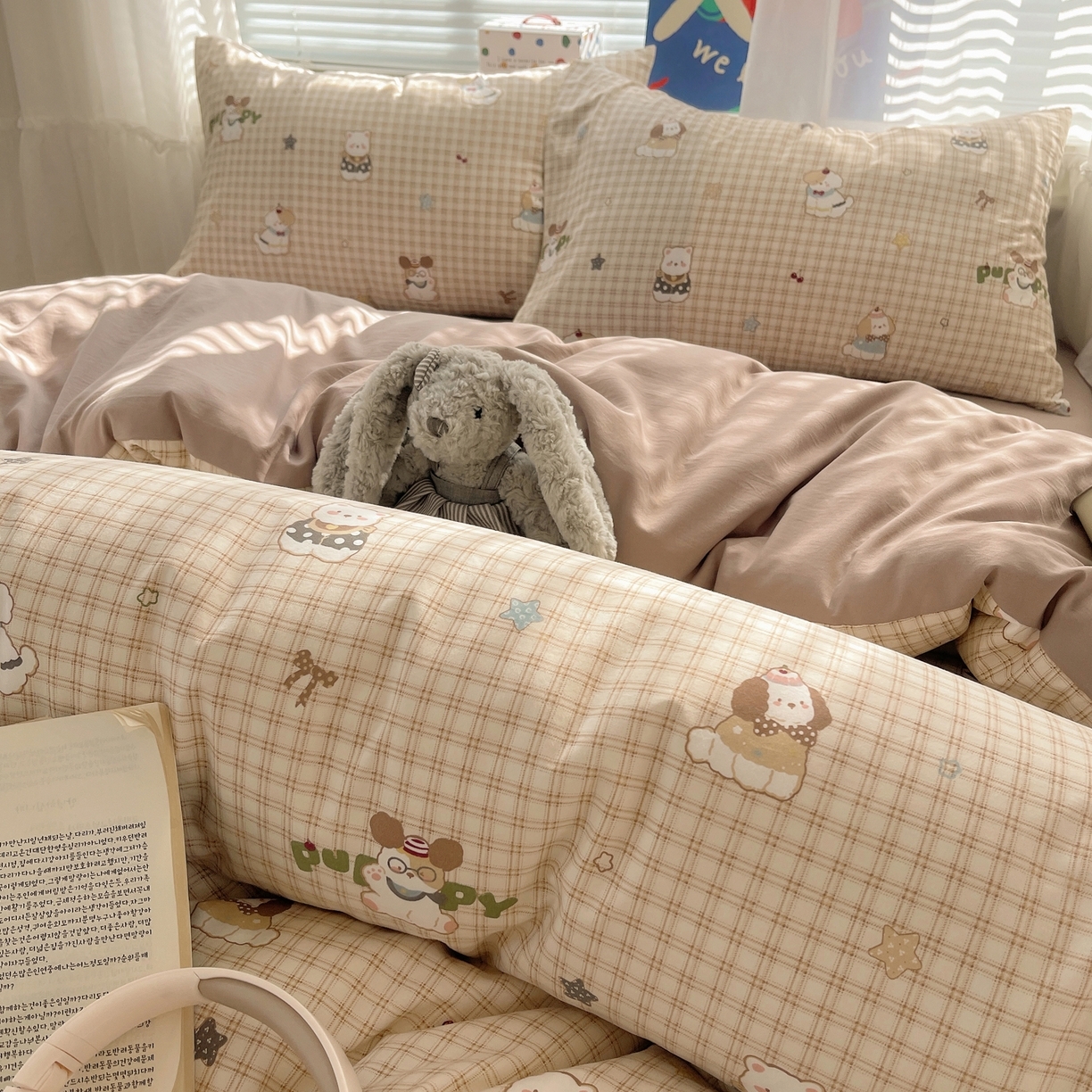 91家纺网 家纺一手货源 找家纺 （总）耀悦家纺 2026新款古法仿棉云朵棉吊边床单童趣四件套-第一弹