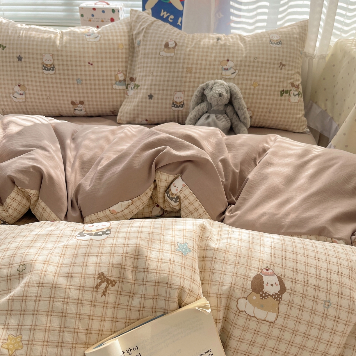 91家纺网 家纺一手货源 找家纺 （总）耀悦家纺 2026新款古法仿棉云朵棉吊边床单童趣四件套-第一弹