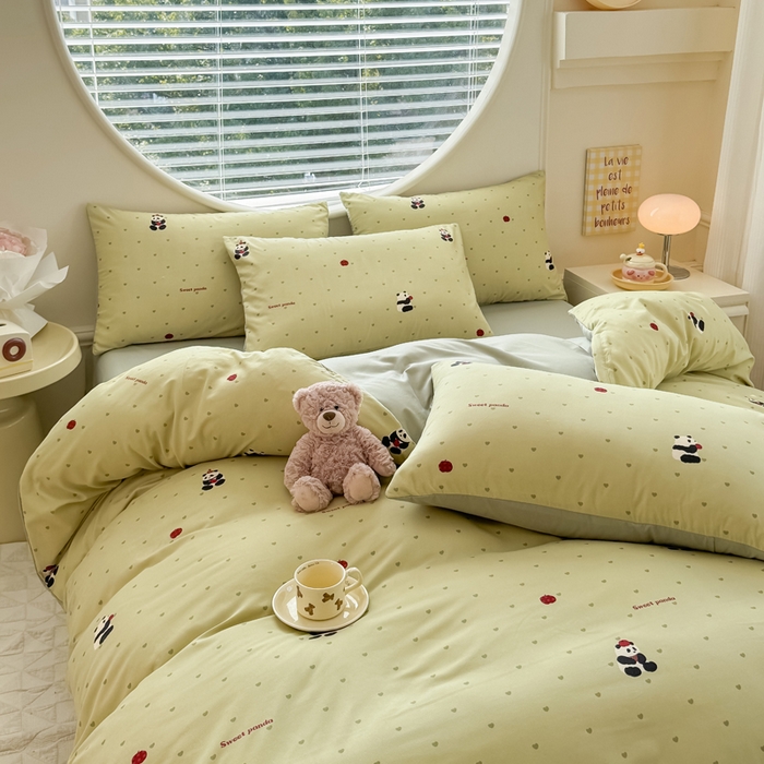 91家纺网 家纺一手货源 找家纺 （总）爱多多家居 2026新款双层纱针织棉印花单被套