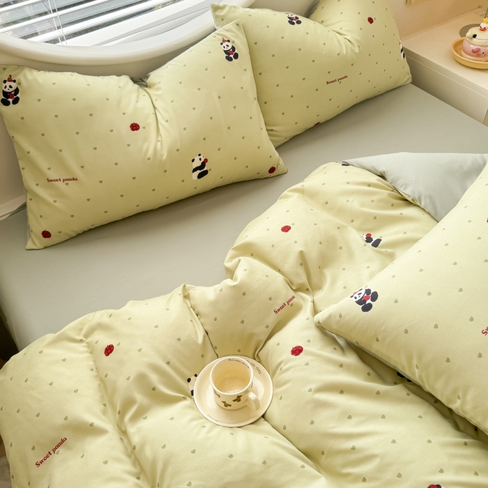 91家纺网 家纺一手货源 找家纺 （总）爱多多家居 2026新款双层纱针织棉印花单被套