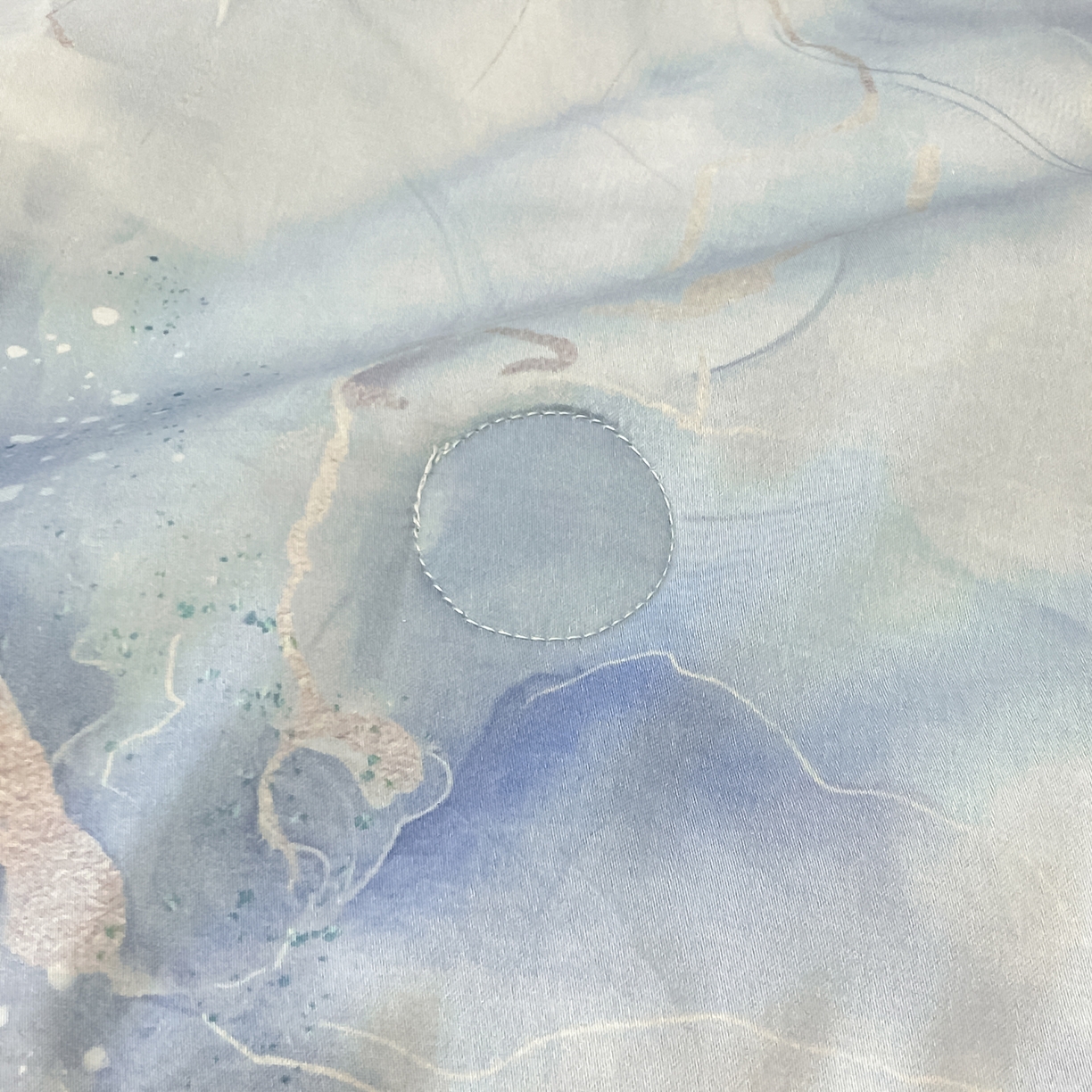 91家纺网 家纺一手货源 找家纺 新方向 2026新款数码印花天丝棉夏被四件套-如愿（控价 标准368元 加大388元） 如愿-微光蓝